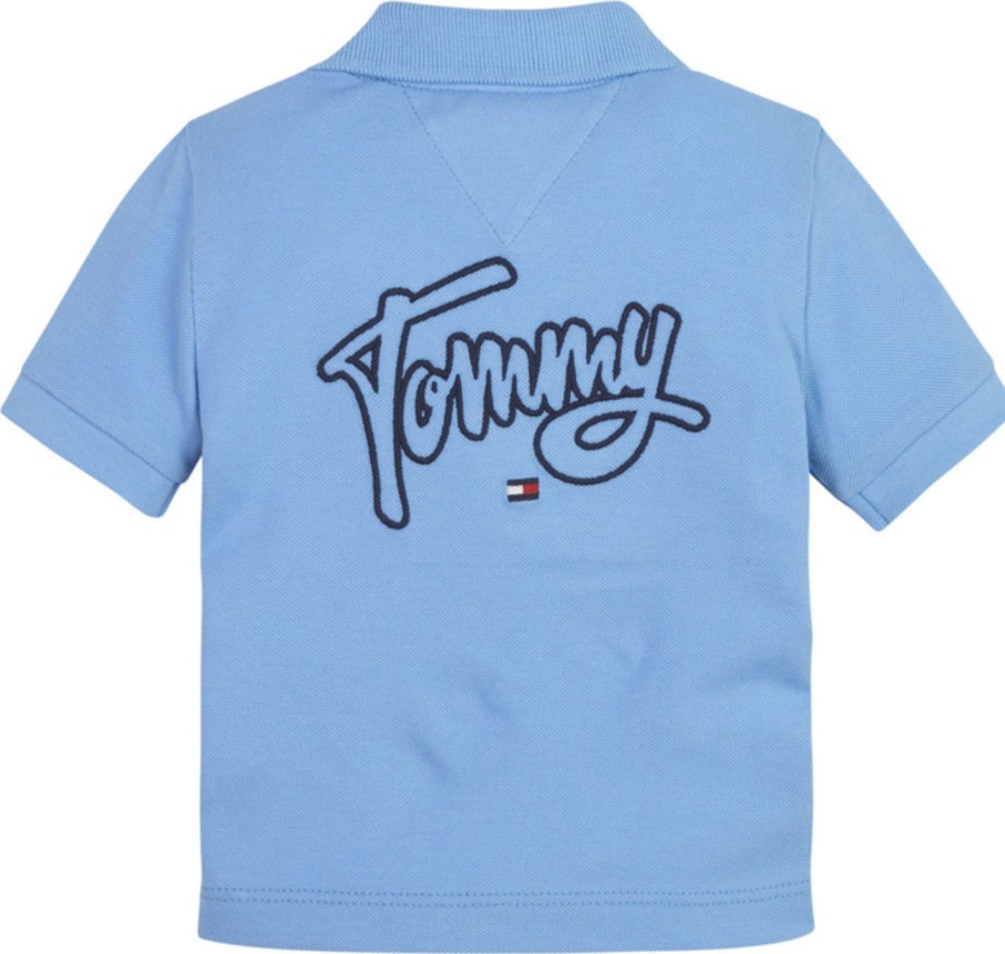 Lapset Tommy Hilfiger Pikeepaidat | Tommy Script Polo -Pikeepaita Sininen
