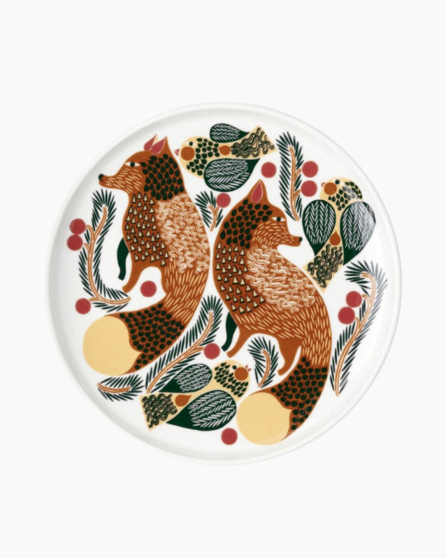 Koti Marimekko Lautaset | Oiva/Ketunmarja -Lautanen 20 Cm Vaaleanruskea