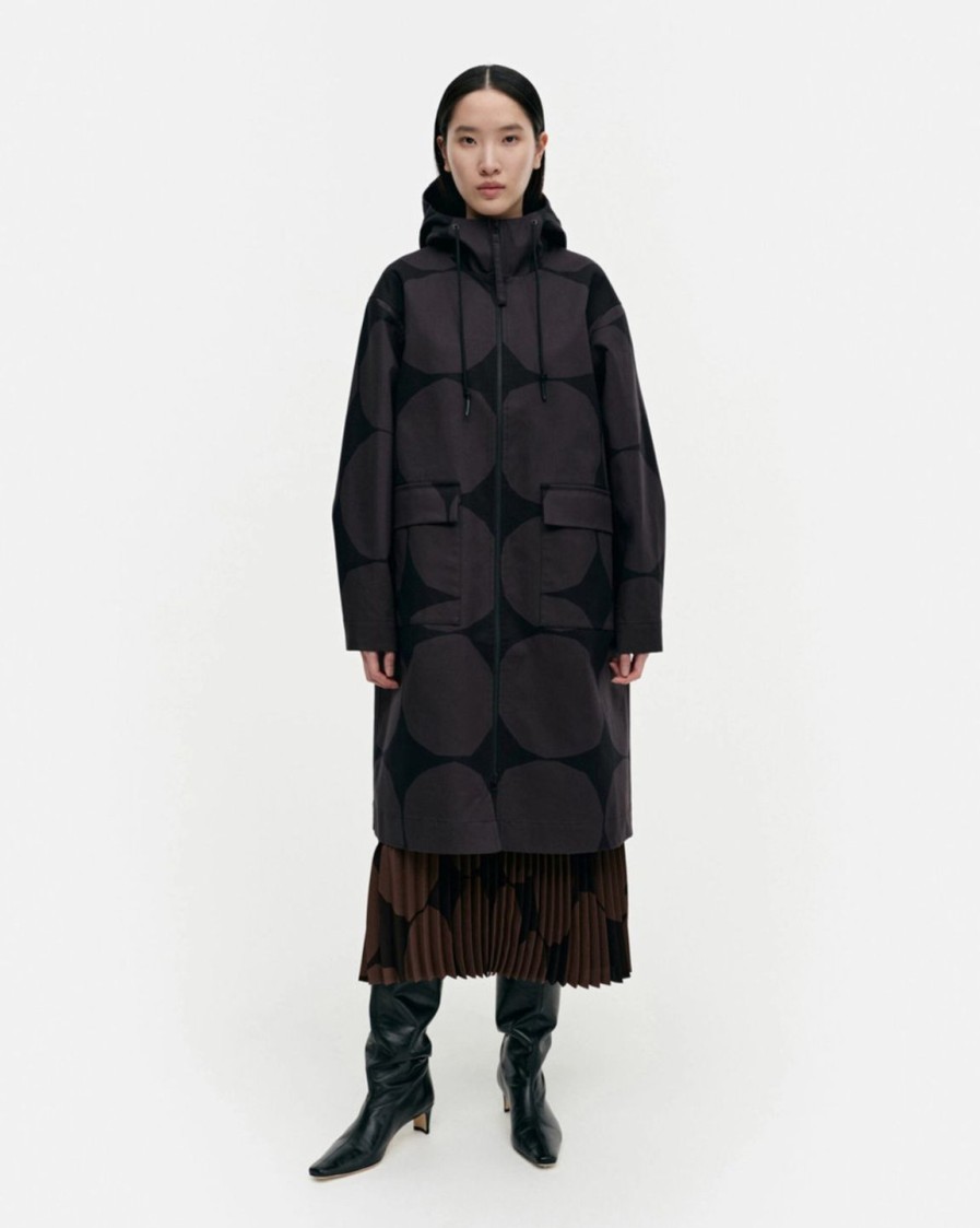 Naiset Marimekko Kevyet Takit | Mangaani Kivet -Takki Musta