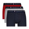 Miehet Gant Alusasut | Micro Print Shield -Bokserit 3 Kpl/Pkt Tummansininen