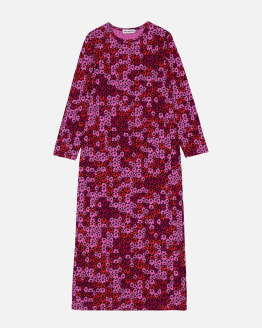 Naiset Marimekko Yoasut | Lae Pikkuinen Unikko -Yopaita Punainen