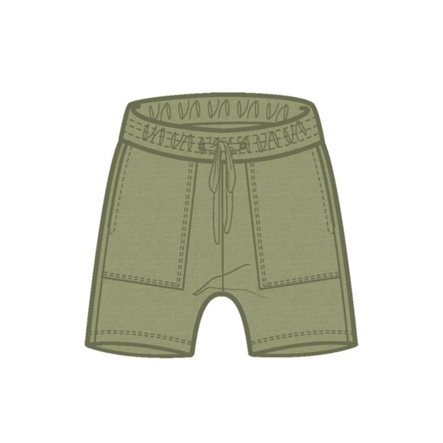Lapset Lil' Atelier Shortsit | Nmmhoman Loose -Collegeshortsit Vihrea