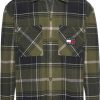 Miehet Tommy Jeans Kauluspaidat | Tjm Brushed Check -Pusero Tummanvihrea
