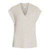 Naiset Vila Neuletakit Ja &Liivit | Vimalje V-Neck Oversize -Neuleliivi Luonnonvalkoinen