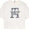 Lapset Tommy Hilfiger T&Paidat | Monogram Sequins -T-Paita Valkoinen